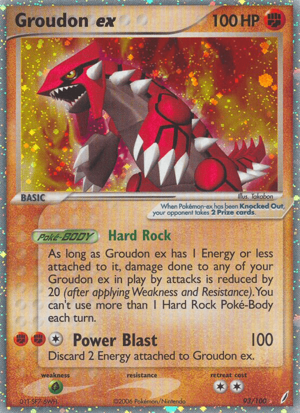 Groudon ex printed card