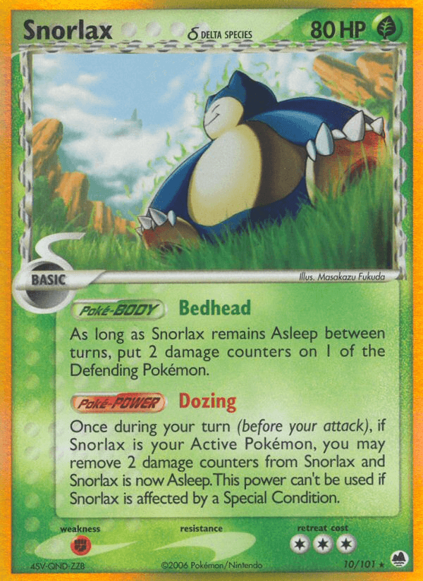 Snorlax δ printed card