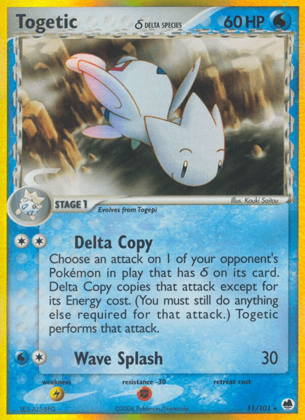 Togetic δ printed card