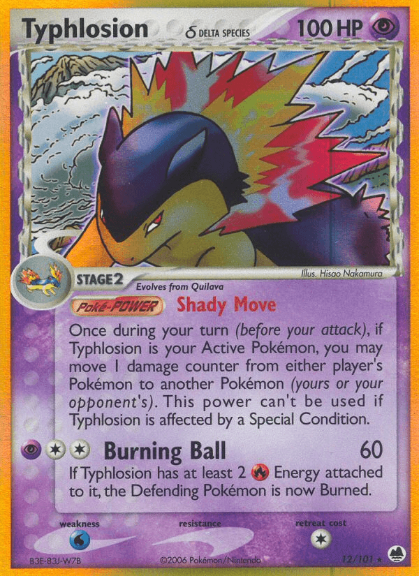 Typhlosion δ printed card