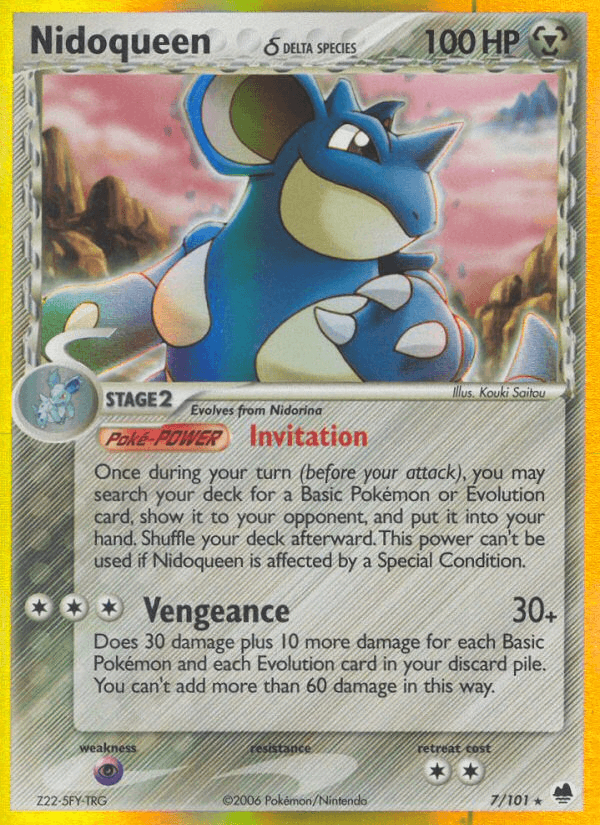 Nidoqueen δ printed card