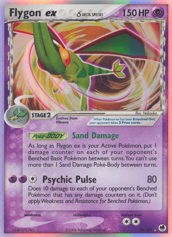 Flygon ex δ printed card