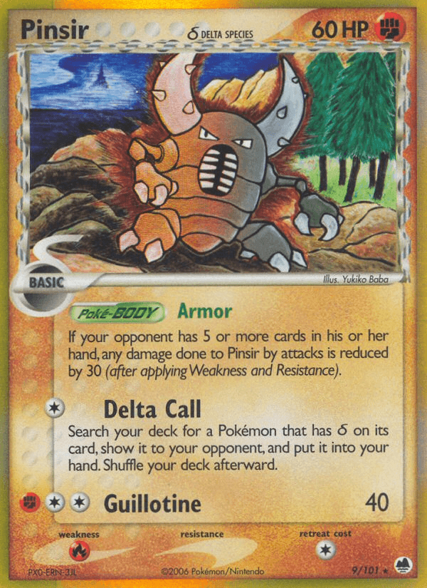 Pinsir δ printed card