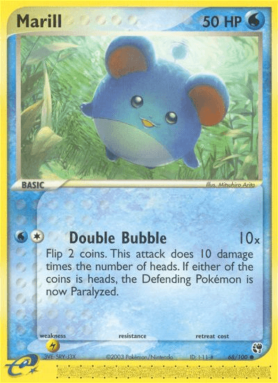 Marill printed card