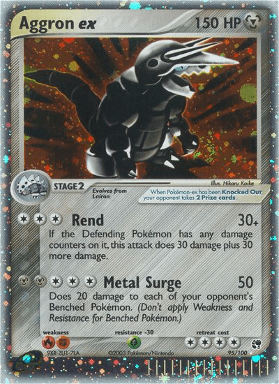Aggron ex printed card