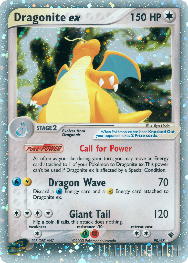 Dragonite ex printed card
