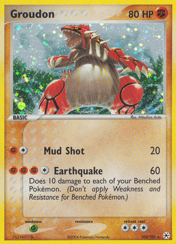 Groudon printed card