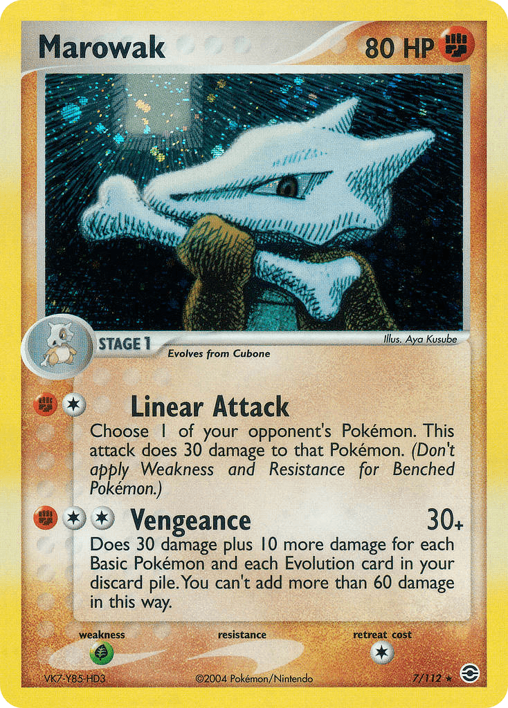 Marowak printed card