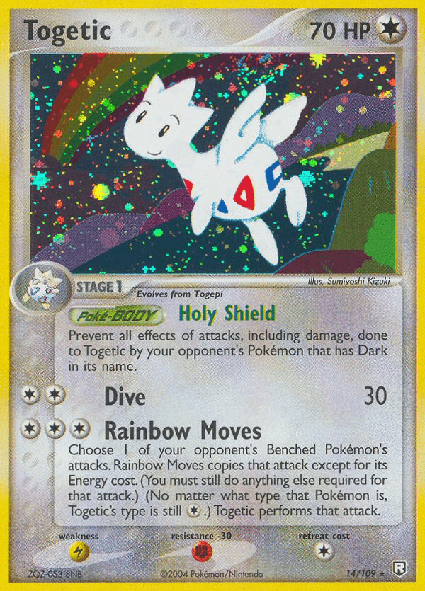 Togetic printed card