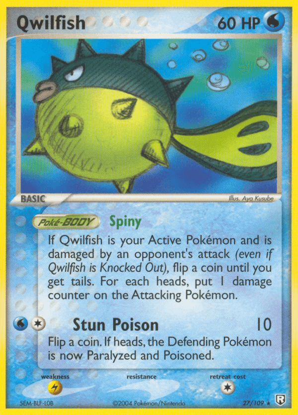 Qwilfish printed card