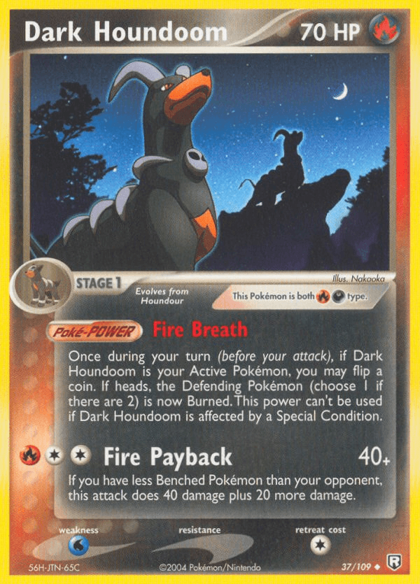 Dark Houndoom printed card