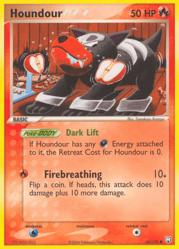 Houndour printed card