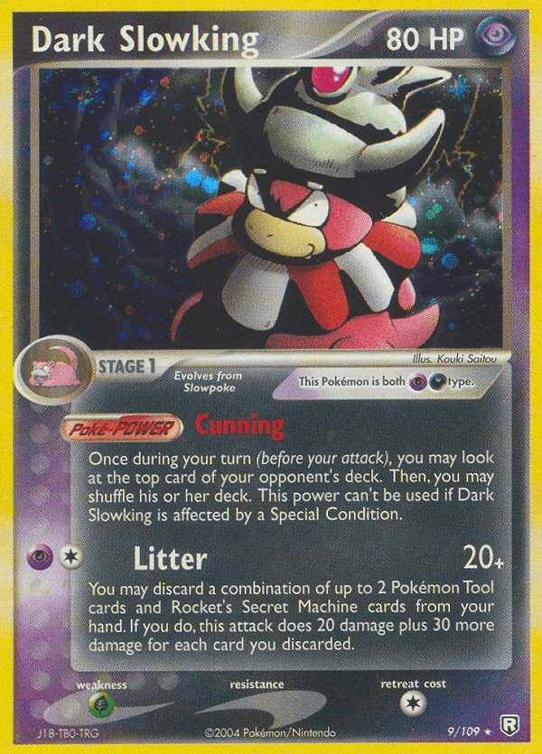 Dark Slowking printed card