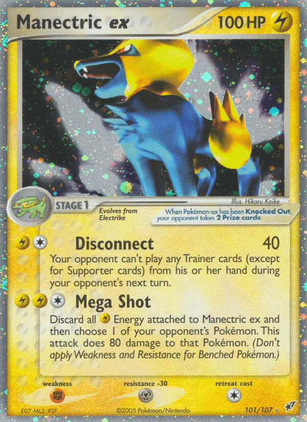 Manectric ex printed card