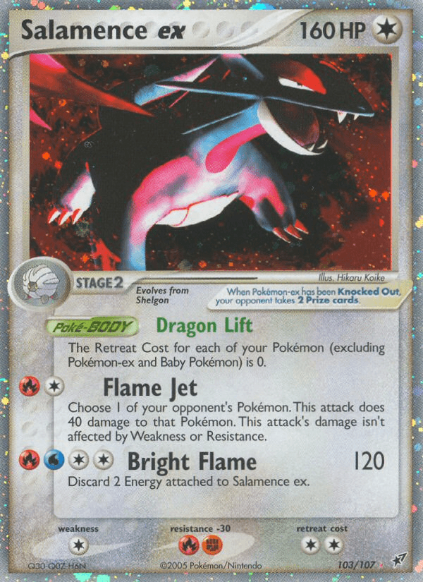 Salamence ex printed card