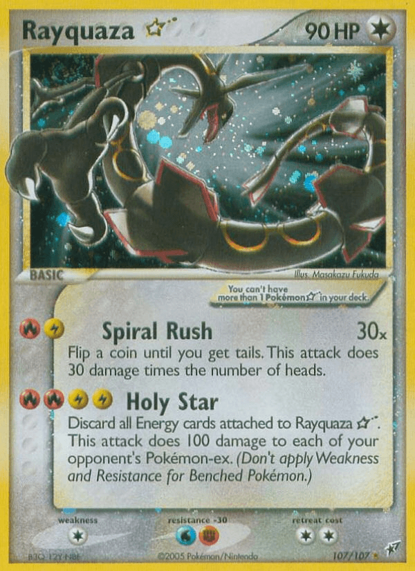 Rayquaza ★ printed card