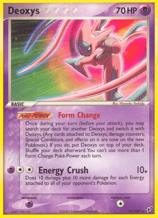 Deoxys printed card