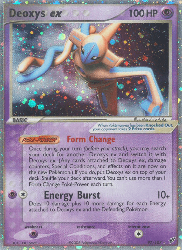 Deoxys ex printed card