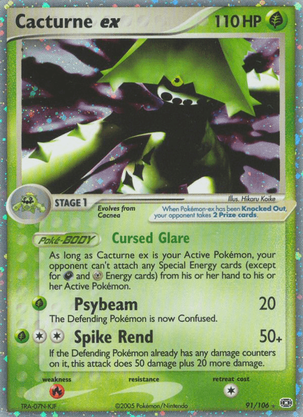 Cacturne ex printed card