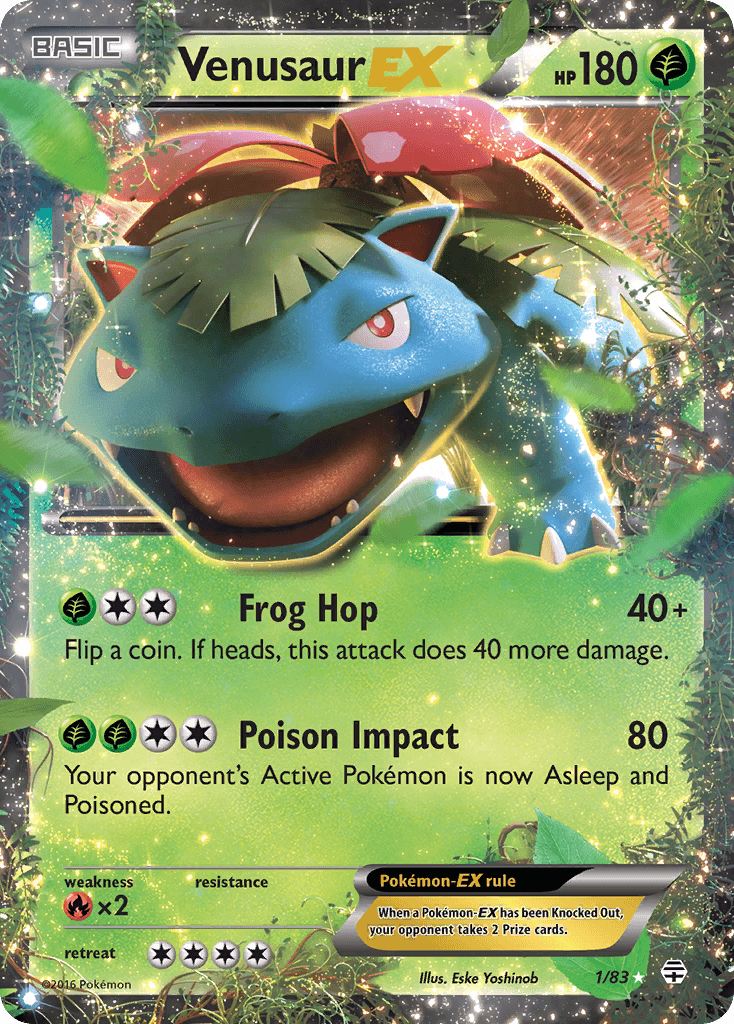 Venusaur-EX printed card