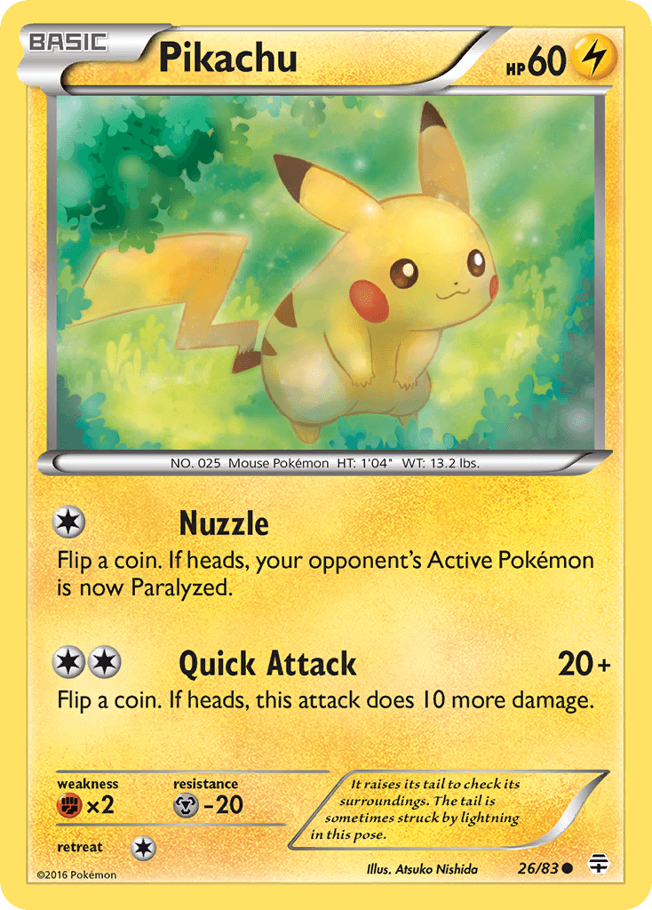 Pikachu printed card