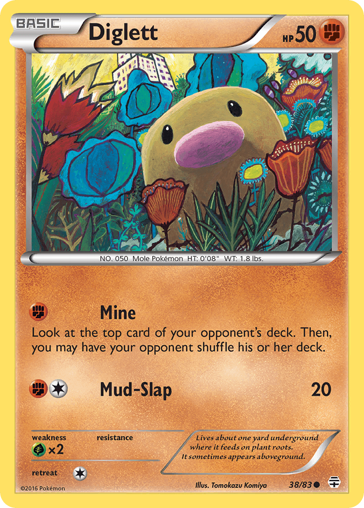 Diglett printed card