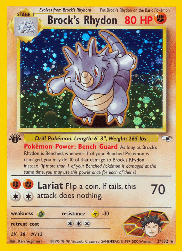 Brock's Rhydon printed card