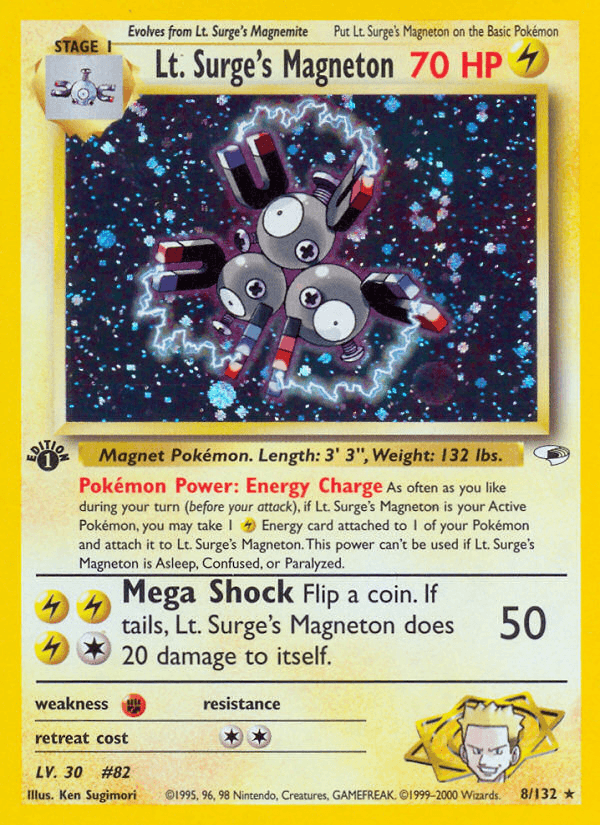 Lt. Surge's Magneton printed card
