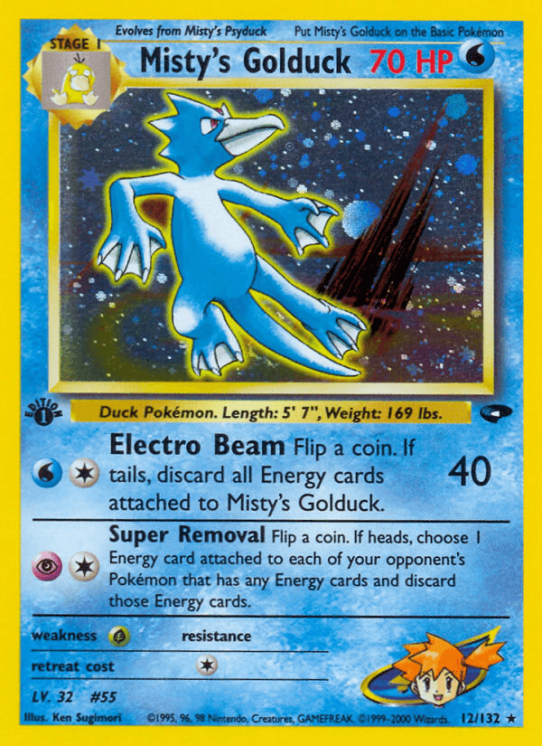 Misty's Golduck printed card