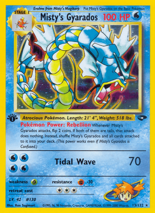 Misty's Gyarados printed card