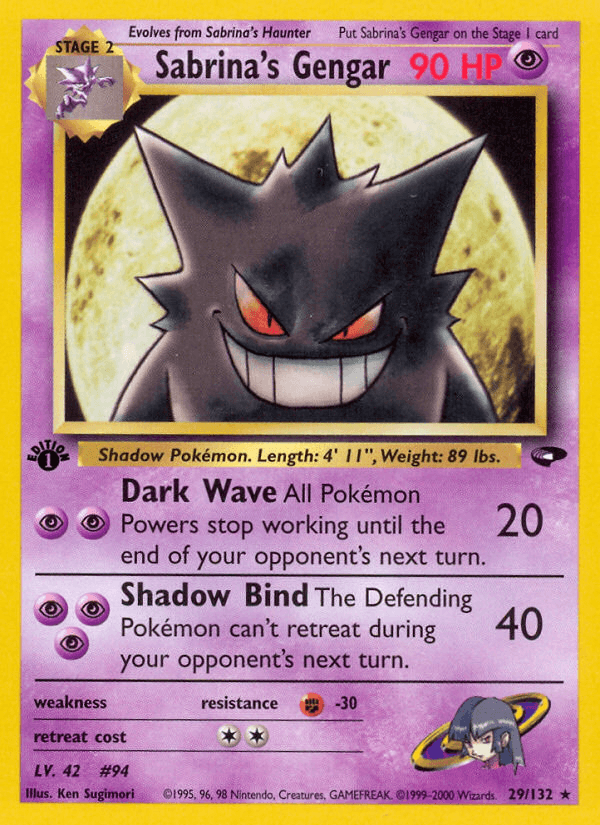 Sabrina's Gengar printed card