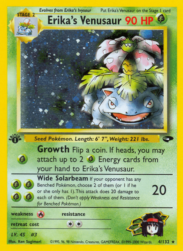 Erika's Venusaur printed card