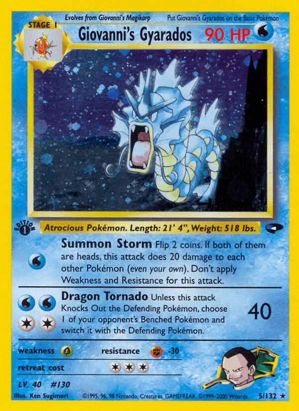 Giovanni's Gyarados printed card