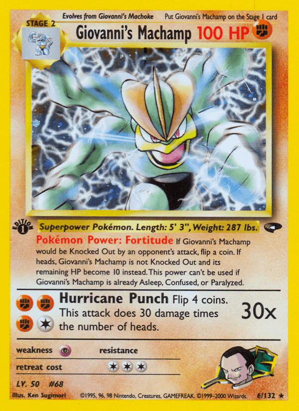 Giovanni's Machamp printed card