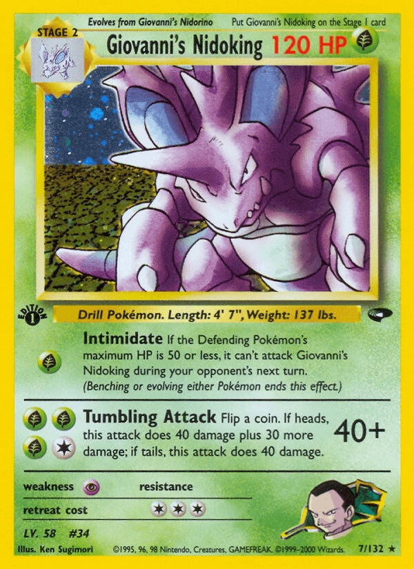 Giovanni's Nidoking printed card