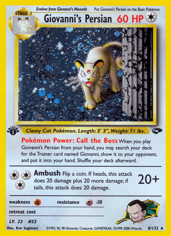 Giovanni's Persian printed card