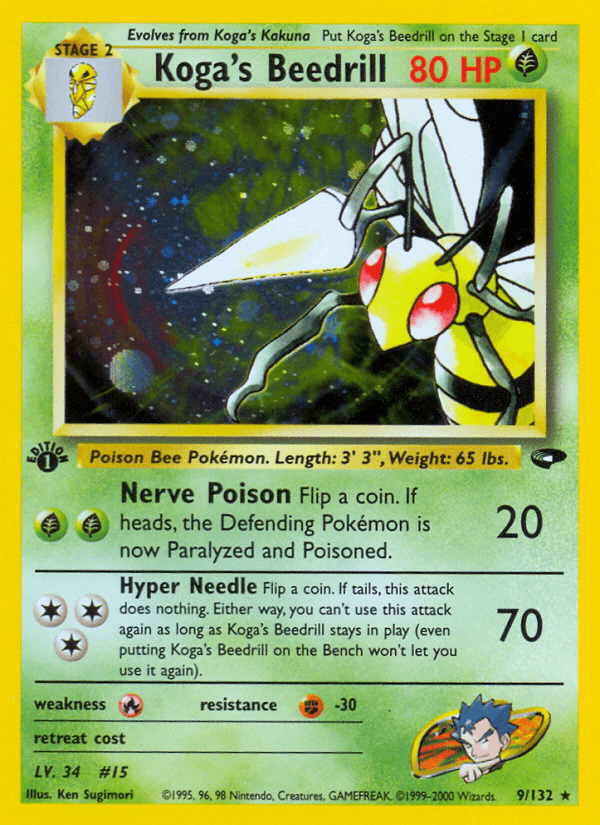 Koga's Beedrill printed card