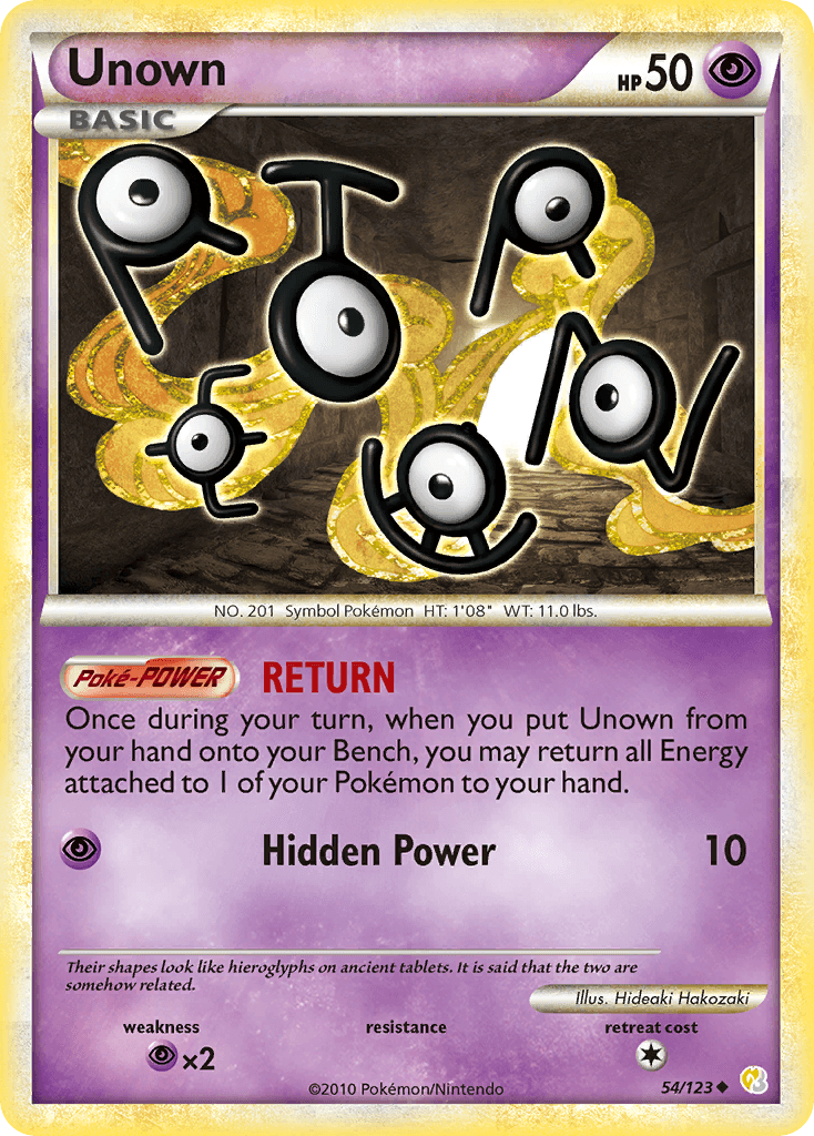 Unown printed card