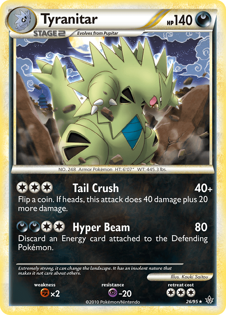 Tyranitar printed card
