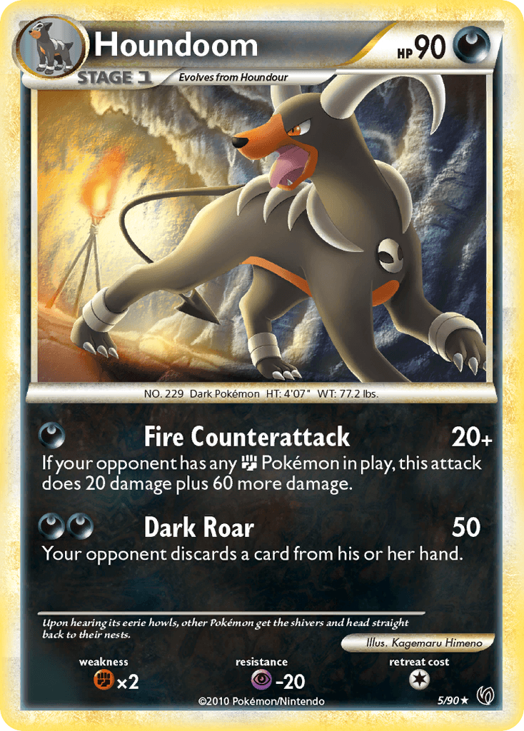 Houndoom printed card