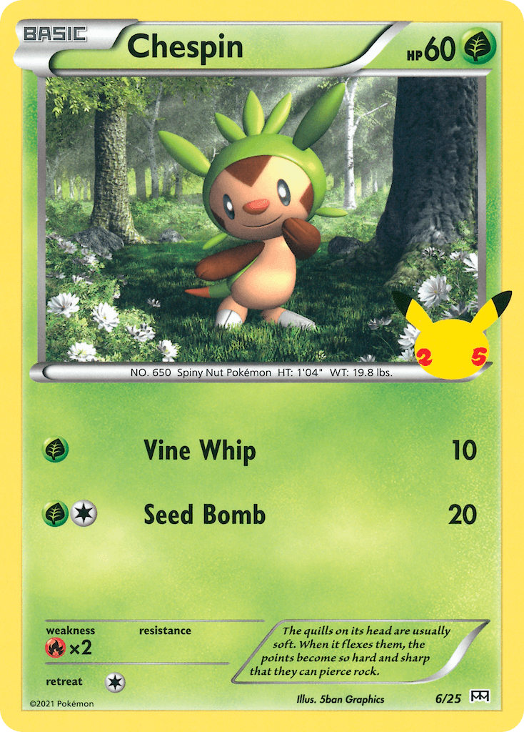 Chespin printed card