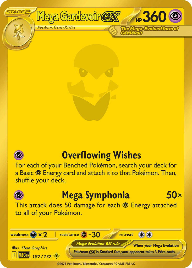 Mega Gardevoir ex printed card