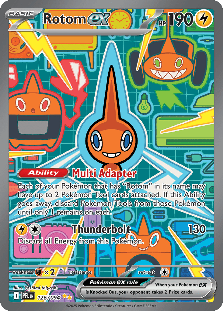 Rotom ex printed card