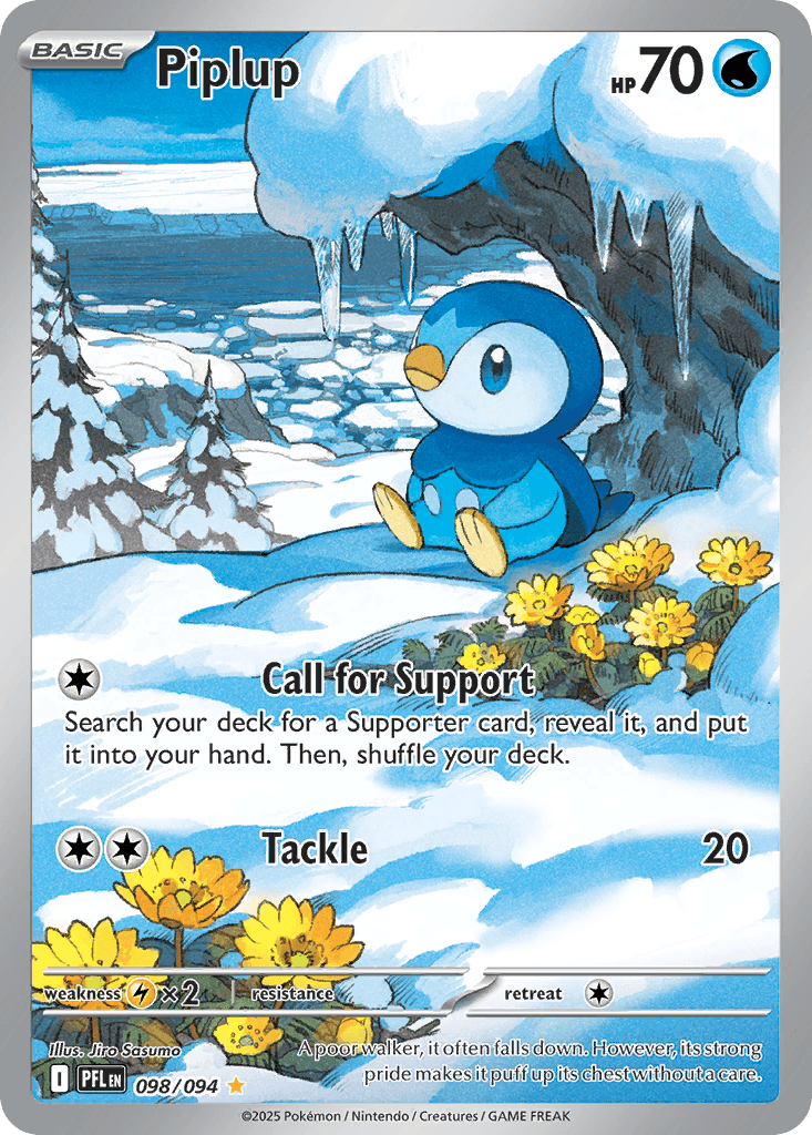 Piplup printed card