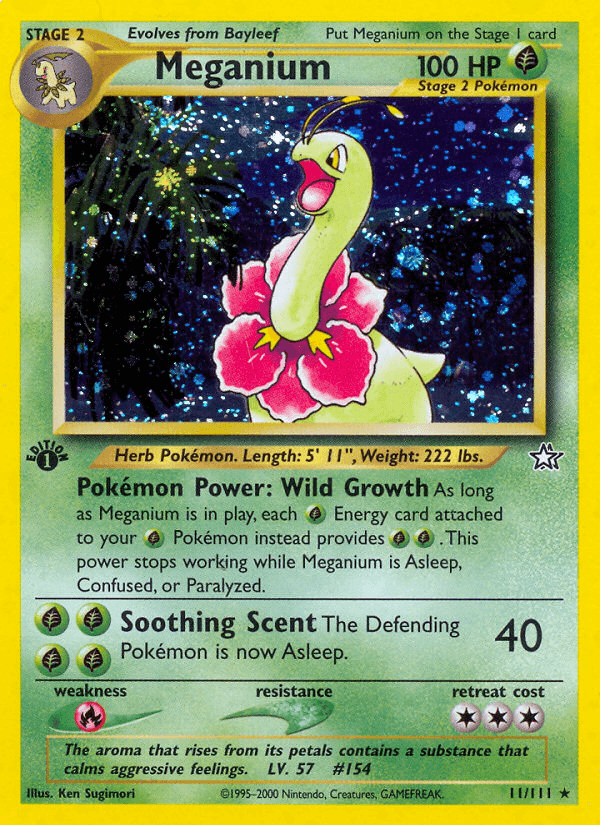 Meganium printed card