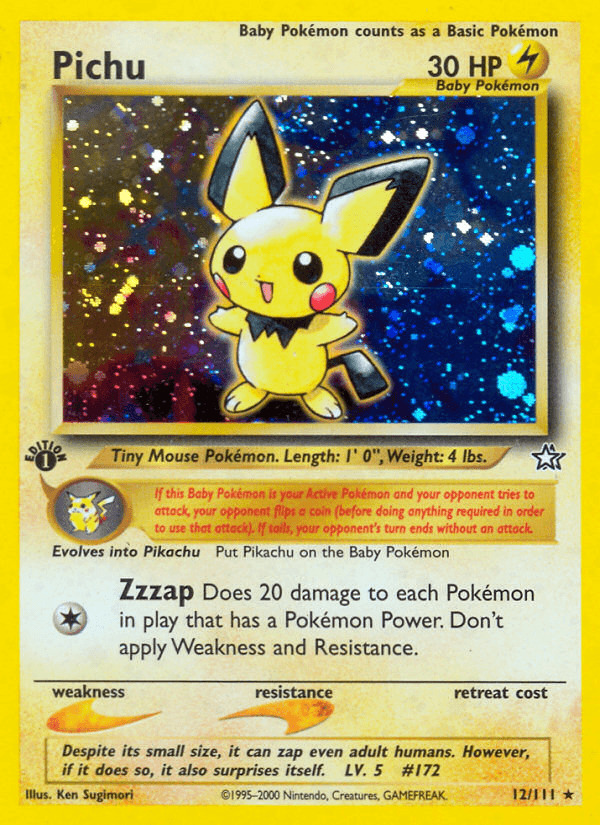Pichu printed card