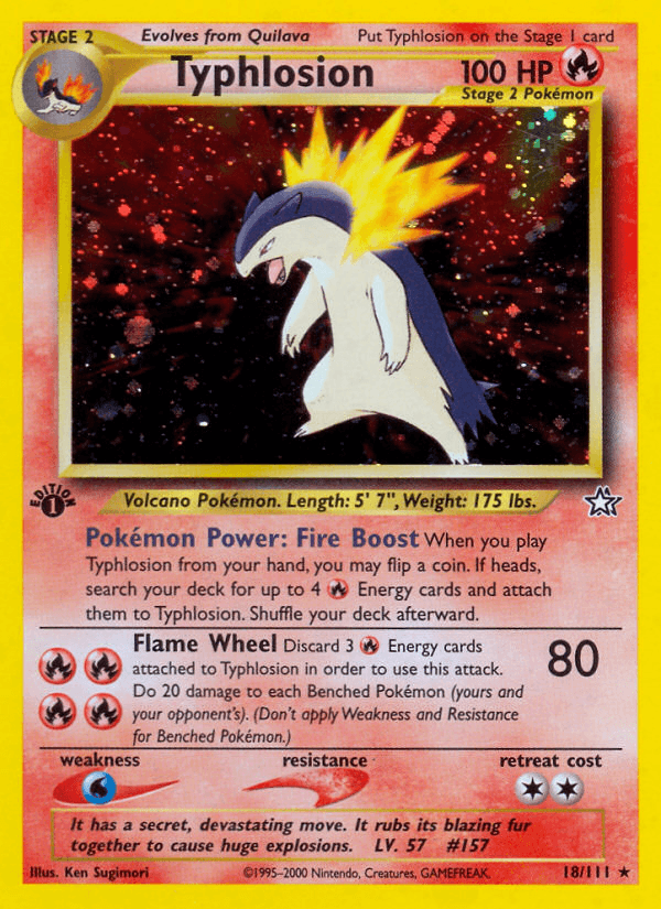 Typhlosion printed card