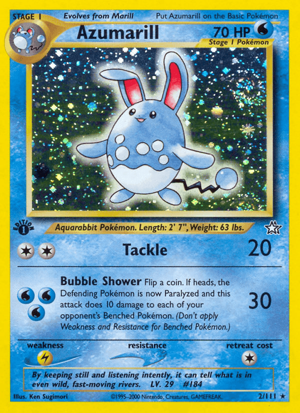 Azumarill printed card