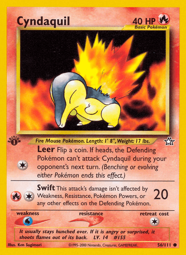 Cyndaquil printed card
