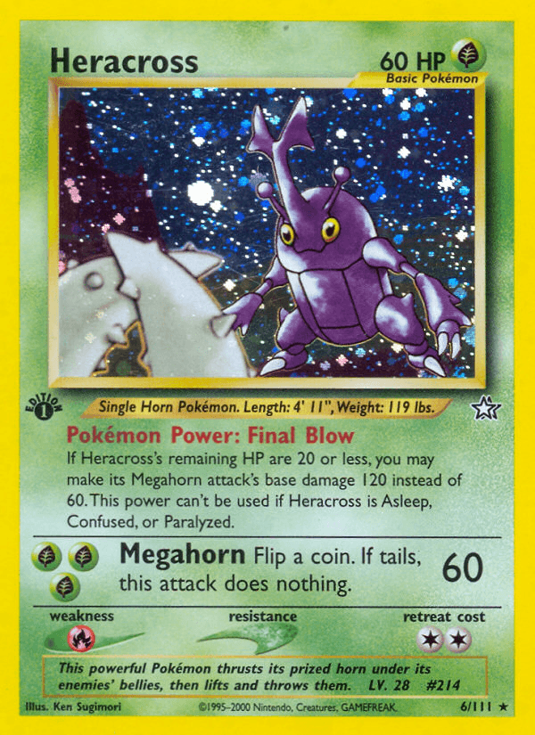 Heracross printed card
